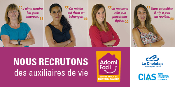 Offre d'emploi - Auxiliaires de vie - Adomi Facil