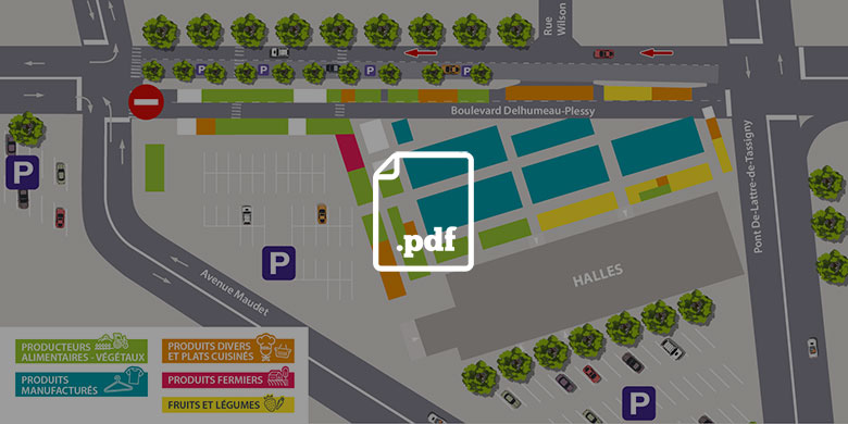 Plan du marché extérieur - place du 8 Mai à Cholet