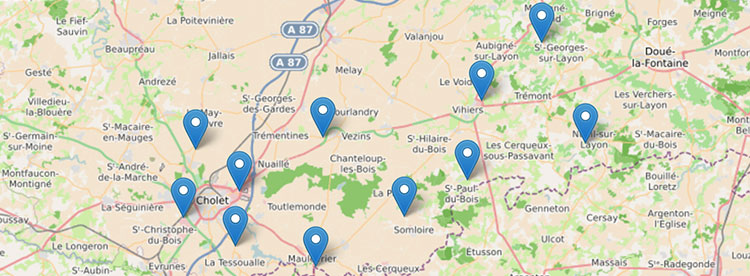 Cartographie : localisation des déchèteries et éco-points