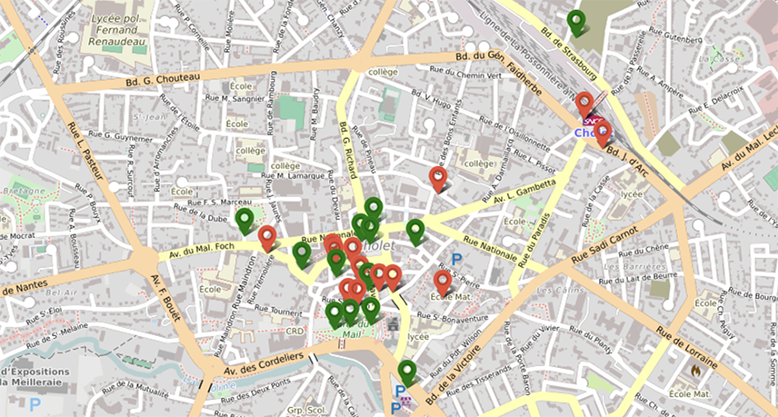 Coeur de Ville - carte des projets