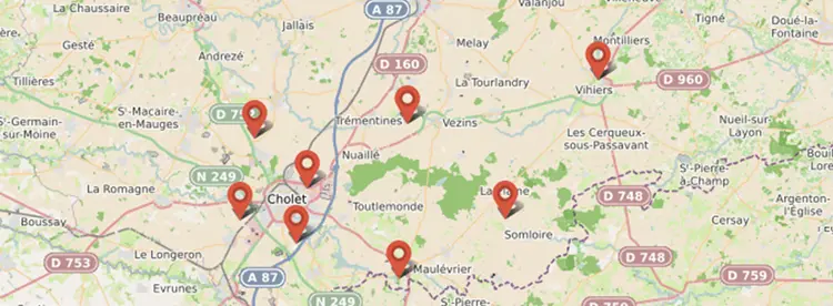 Cartographie : localisation des d&eacute;ch&egrave;teries et &eacute;co-points