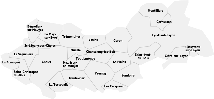 Les communes de Cholet Agglomration