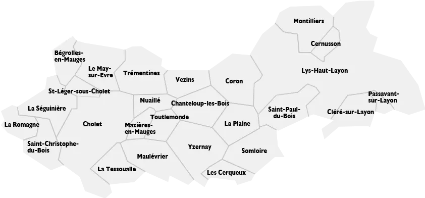 Les communes de Cholet Agglomration