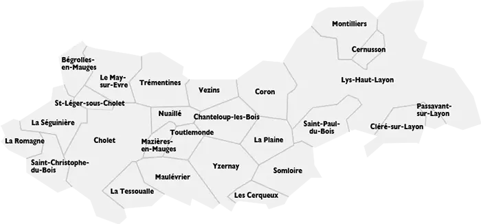 Les communes de Cholet Agglom&eacute;ration